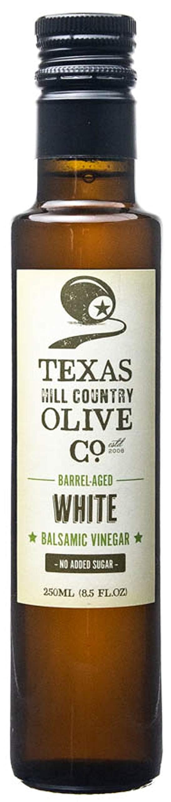 Texas Hill Country Olive Company Gourmet White Balsamic Vinegar - 8.5 oz - No Artificial Flavors or Added Sugar
