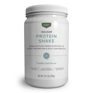 Isagenix Plant-Based IsaLean Protein Shake - Energy Powder with Whole-Food Sourced Vitamins - Supports Lean Muscle Growth & Healthy Metabolism - Gluten & Soy Free - Vanilla Chai  27.2 oz (14 Servings)