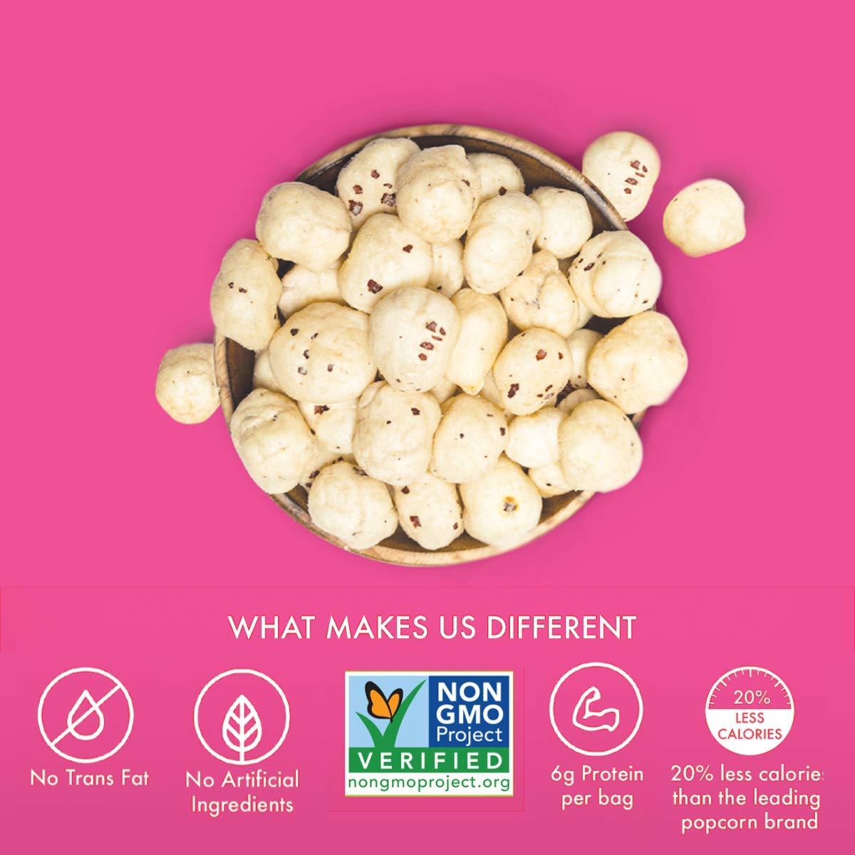 Taali Himalayan Pink Salt Water Lily Pops (10-Pack) - Roasted Fox Nuts Makhana Snack | Crunchy Indian Healthy Snacks | Protein-r