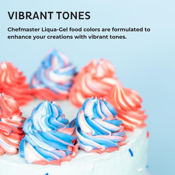 Chefmaster Rose Pink Liqua-Gel® Food Coloring | Vibrant Color | Professional-Grade Dye For Icing, Frosting, Fondant | Baking & Decorating | Fade-Resistant | Easy-To-Use | Made In Usa | 10.5 Oz