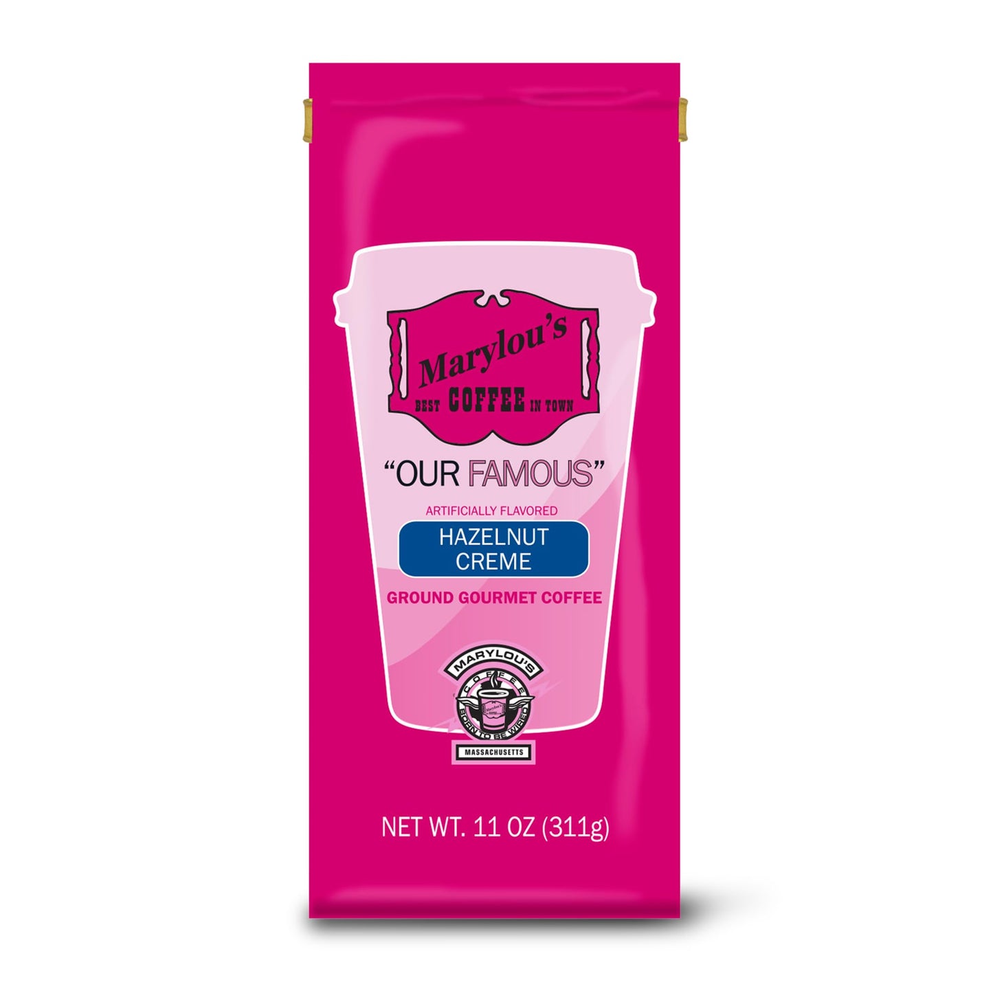Marylous Coffee - Hazelnut Crme Flavored Coffee, Delicious Medium Roast Gourmet Coffee, 11 Oz. / 311 G Coffee Bag