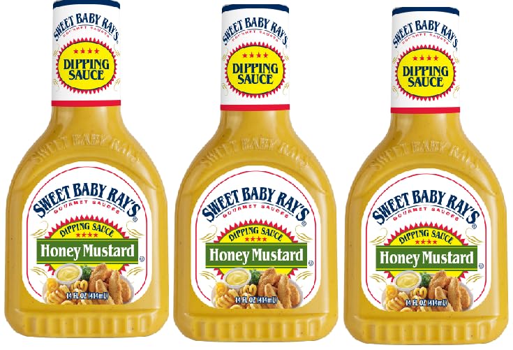 Honey Mustard Dipping Sauce Gluten Free (Pack Of 3 Bottles), 14 oz