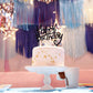 Keoysek Happy Birthday Cake Topper Double-Sided Acrylic Cursive Cake Toppers Birthday Party Decoration Supplie Cake Sign Party B