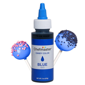 Chefmaster Blue Candy Color Dye - Professional-Grade, Oil-Based, Easy-to-Use, 2 Fl Oz (Pack of 1)