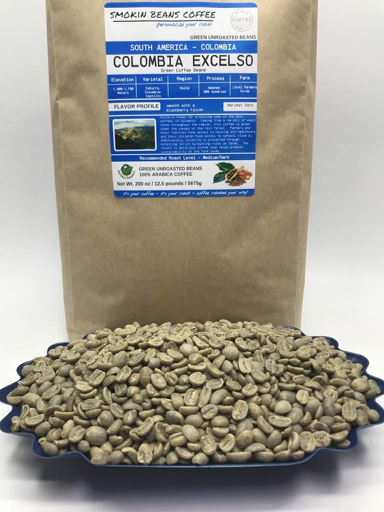 Smokin Beans 2-Pound Crema Queen Espresso Green Coffee Beans, Unroasted, Specialty Grade, 16 Ounce Pack