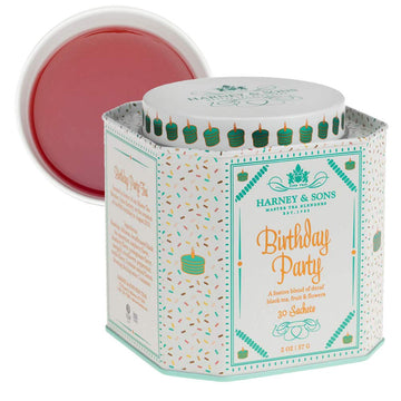 Harney & Sons Birthday Party, 30 Sachets Of Decaffeinated Black Tea