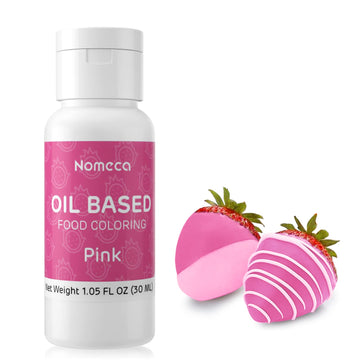 Oil Based Food Coloring for Chocolate - 30 Milliliters Upgraded Pink Oil Food Color for Baking Cake Decorating, Edible Food Dye 