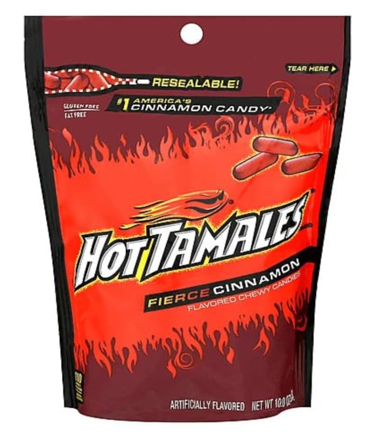 HOT TAMALES Cinnamon Candy - Pack of 3 - 10 oz Bags - Great for Sharing