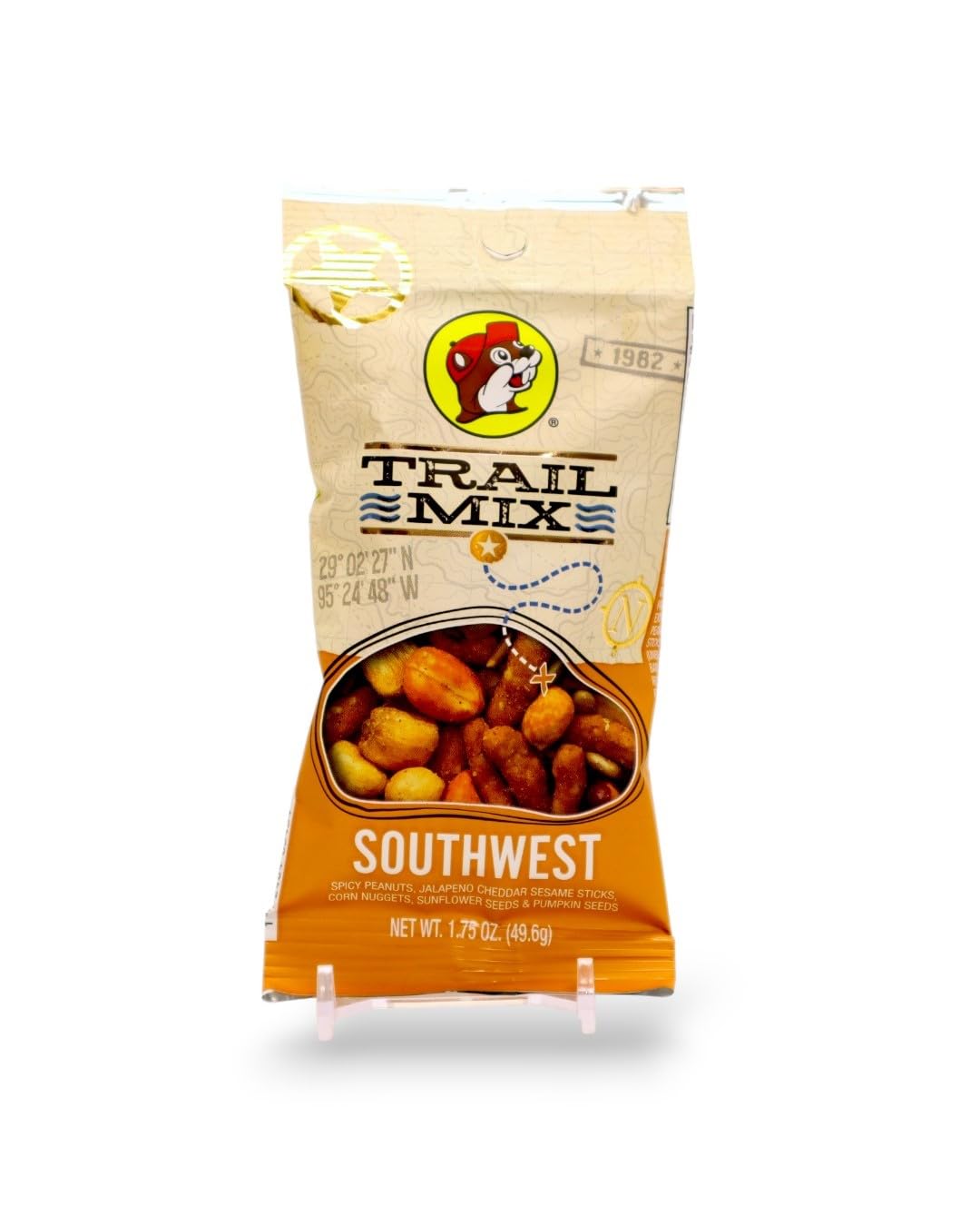 Buc-ees Trail Mix - High Protein Dried Fruit & Nuts, Peanut Butter Blast, 1.75 Ounce Resealable Bag