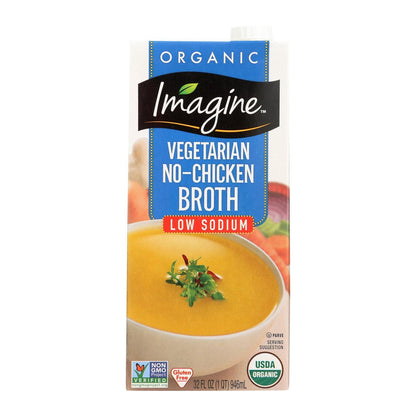 Imagine Foods Chicken Broth, Low Sodium, Free Range 32 oz (Pack Of 12)