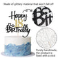 Kaoenla Black Gold Glitter 18th Birthday Cake Topper, Cardboard, Model 4, 18th Celebration Decoration