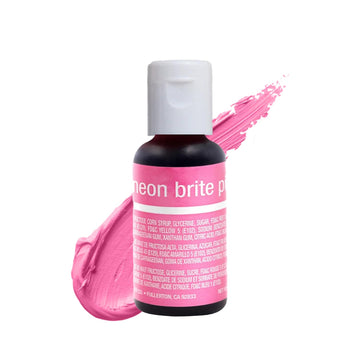 Chefmaster Neon Brite Pink Liqua-Gel® Food Coloring | Vibrant Color | Professional-Grade Dye For Icing, Frosting, Fondant | Baking & Decorating | Fade-Resistant | Easy-To-Use | Made In Usa | 0.70 Oz