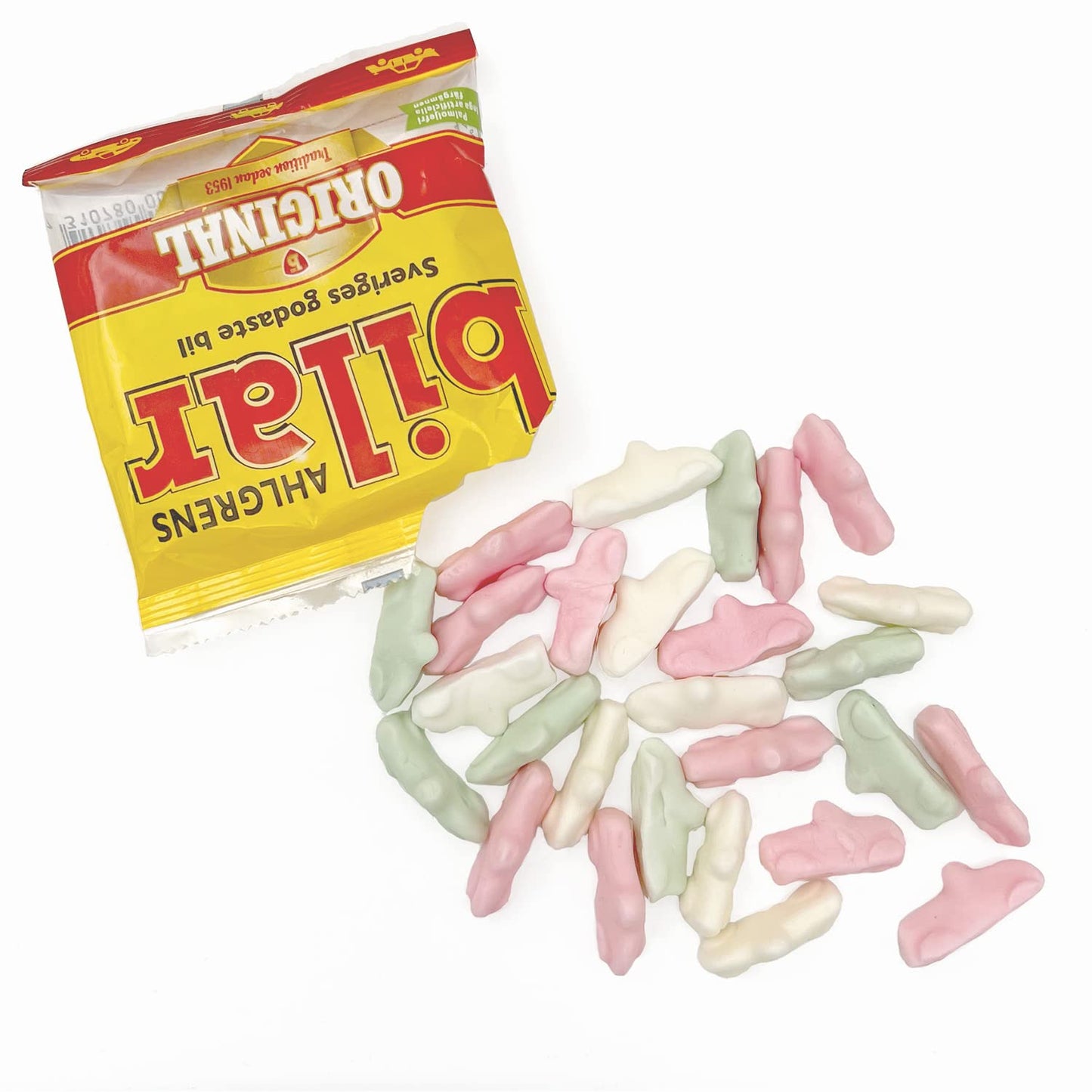 100 Snack Bags X 30G Of Ahlgrens Bilar Original - Swedish - Chewy - Marshmallow - Cars - Candies - Sweets