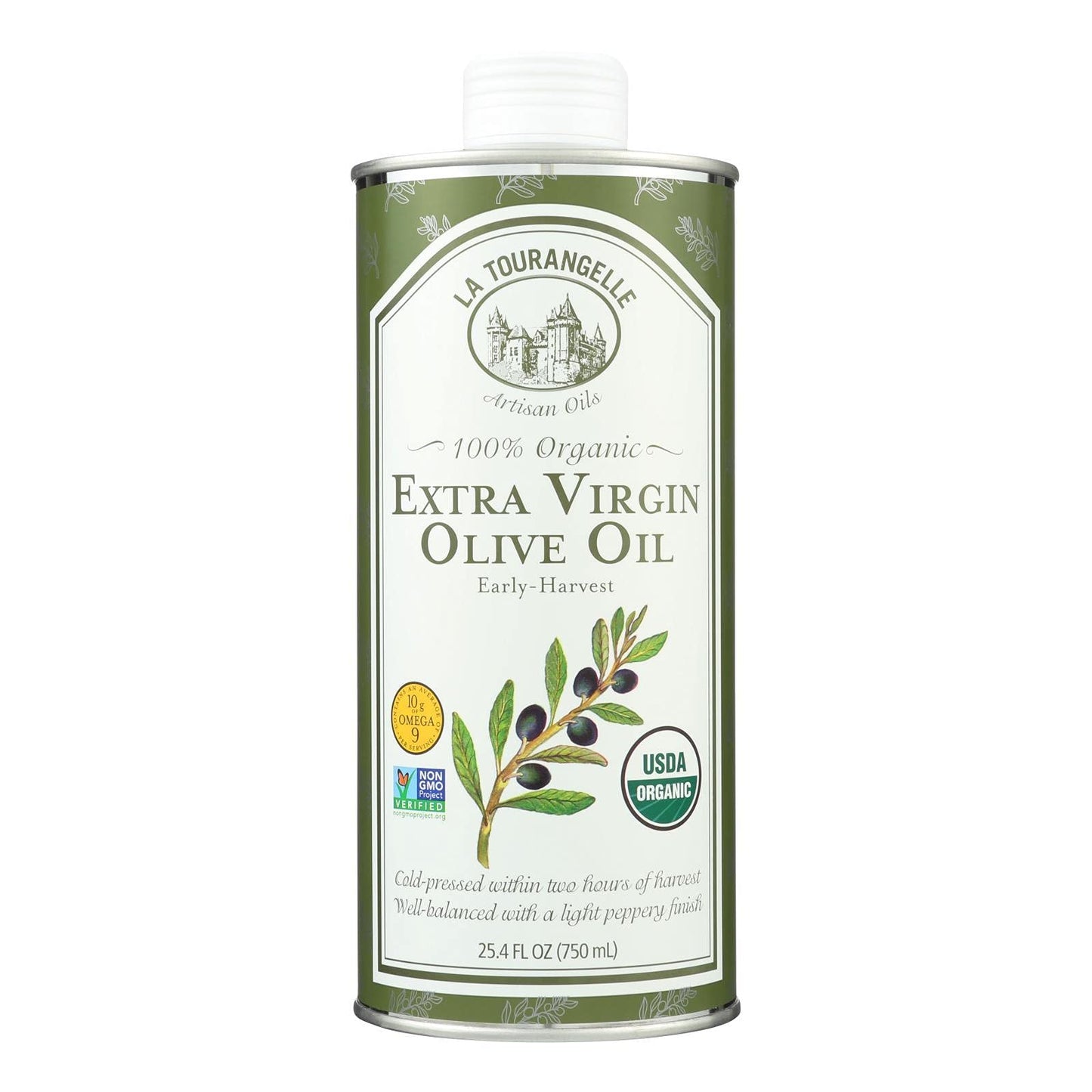La Tourangelle Organic Extra Virgin Olive Oil 25.4 Fluid Ounce - 6 per case.