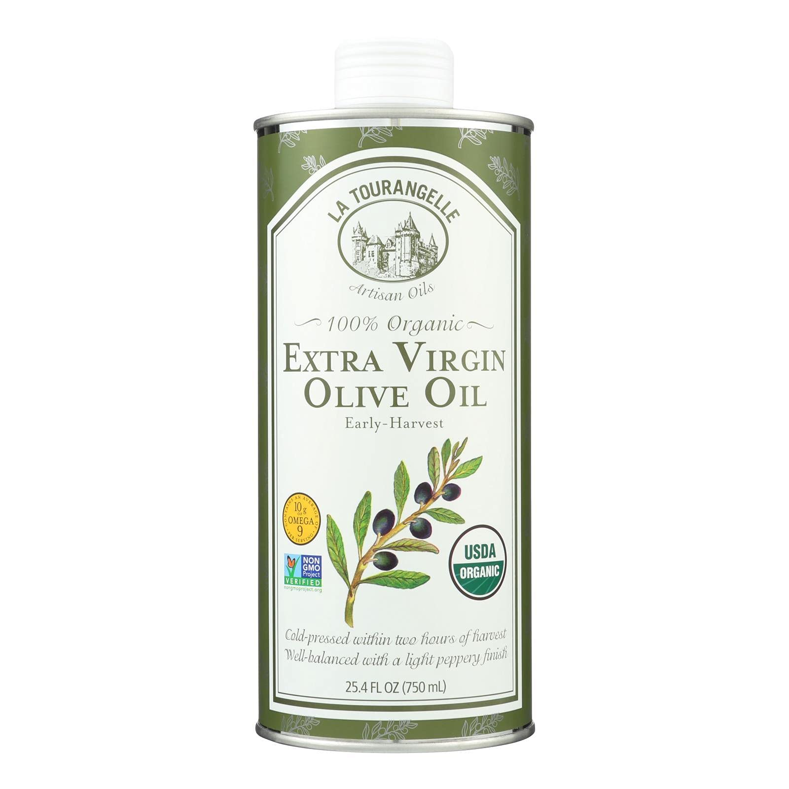 La Tourangelle Organic Extra Virgin Olive Oil 25.4 Fluid Ounce - 6 per case.