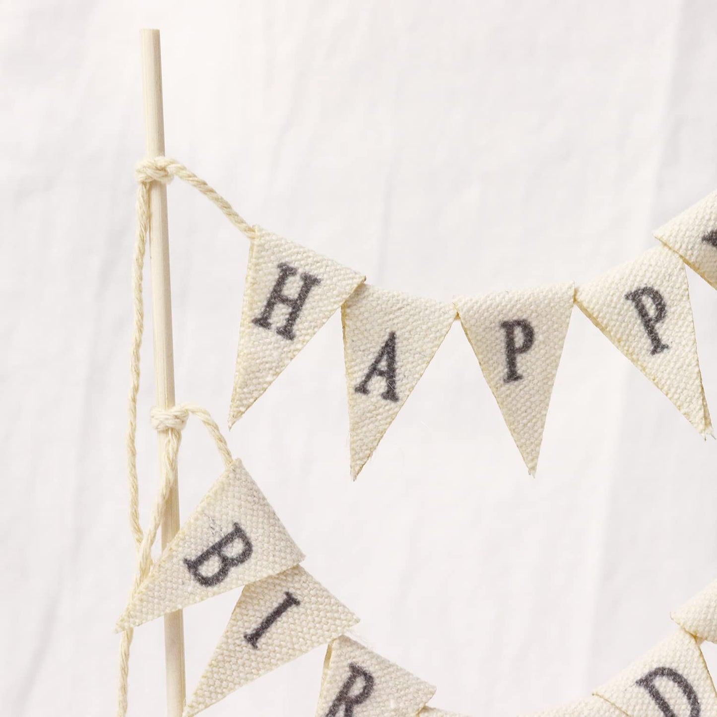 Happy Birthday Cake Topper, Birthday Cake Bunting Topper Cake Topper Garland Handmade Food-Grade Safe Gender Neutral Party Decor