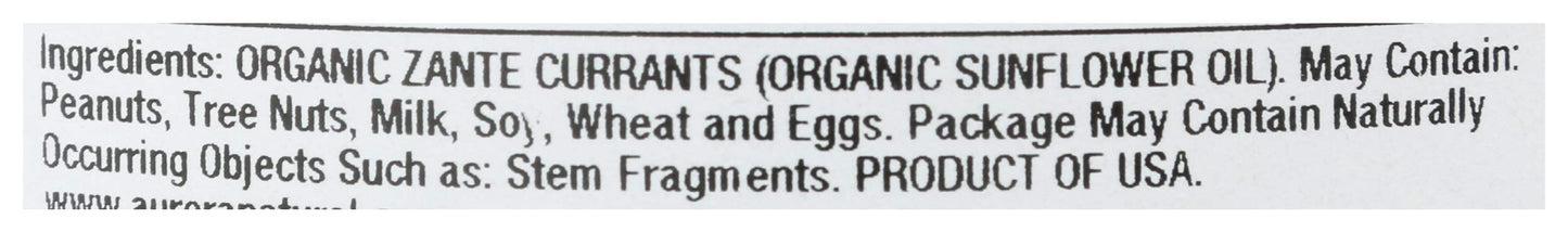 Aurora Products Organic currants 10.5 OZ