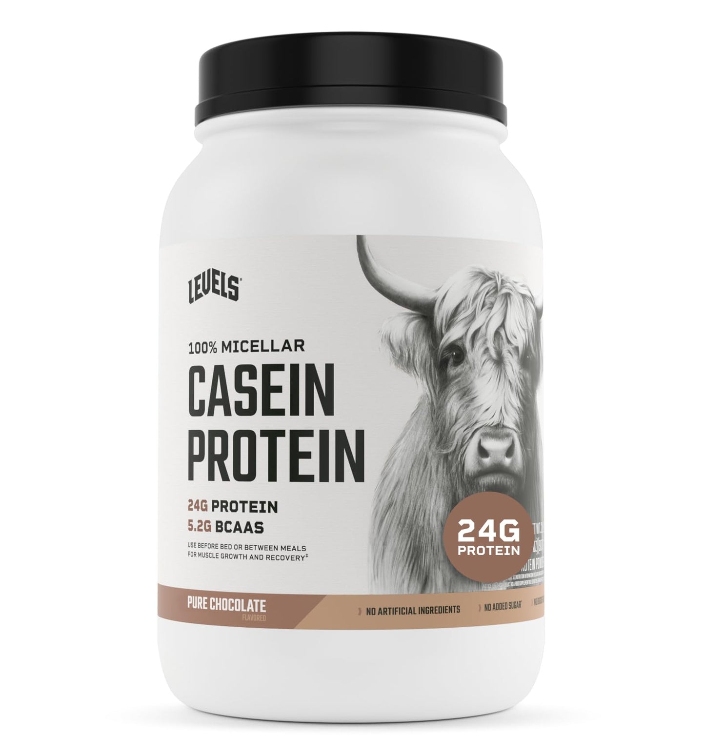 Levels 100% Micellar Casein Protein    Free  Chocolate  2LB