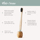 Wild & Stone | Medium Bristle Organic Bamboo Toothbrush | Four Handle Patterns | Medium Fibre Bristles | 100% Biodegradable Hand