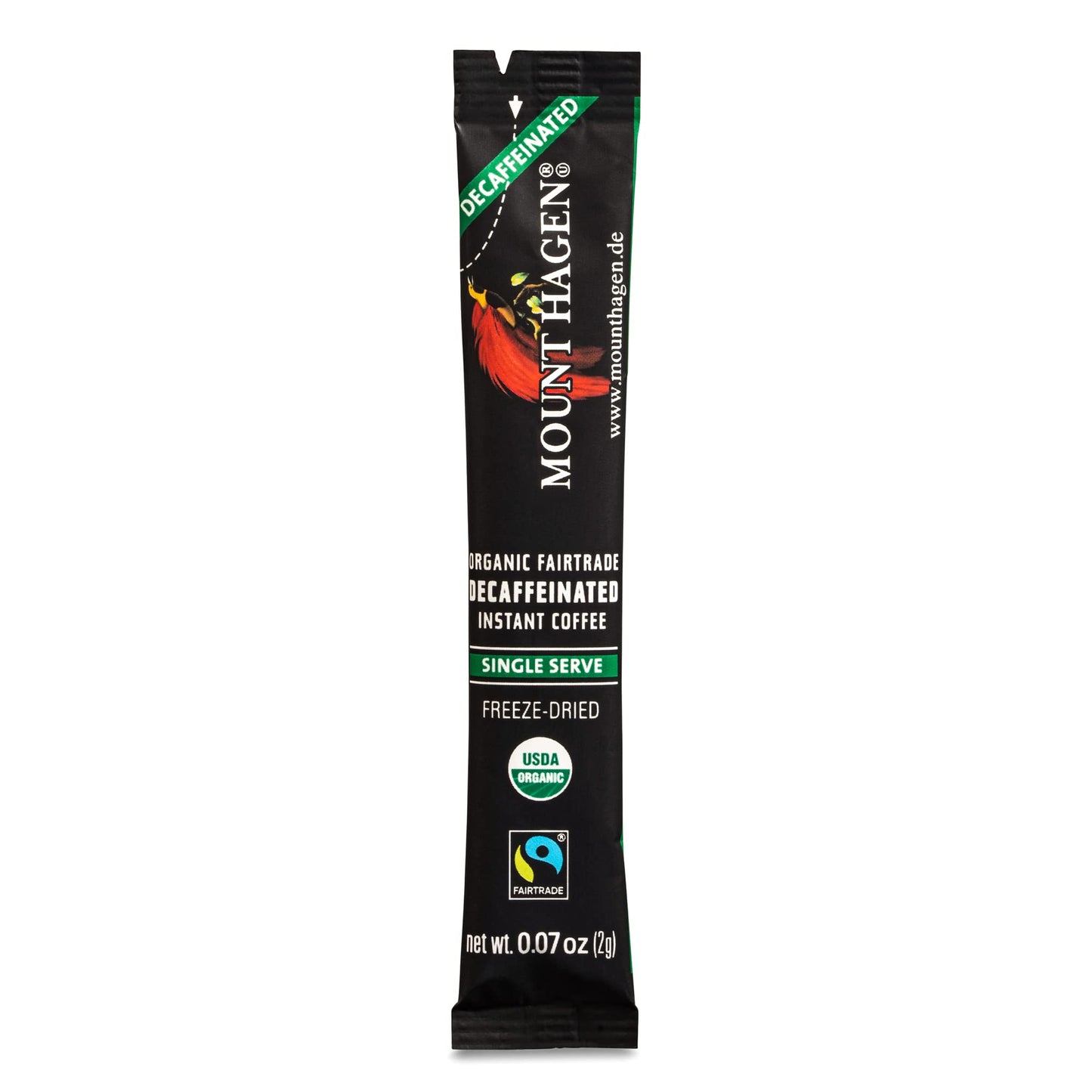 Mount Hagen Instant Decaf Coffee Packets - Organic Medium Roast, 25 Count (Pack of 4), Fair-Trade, Eco-friendly
