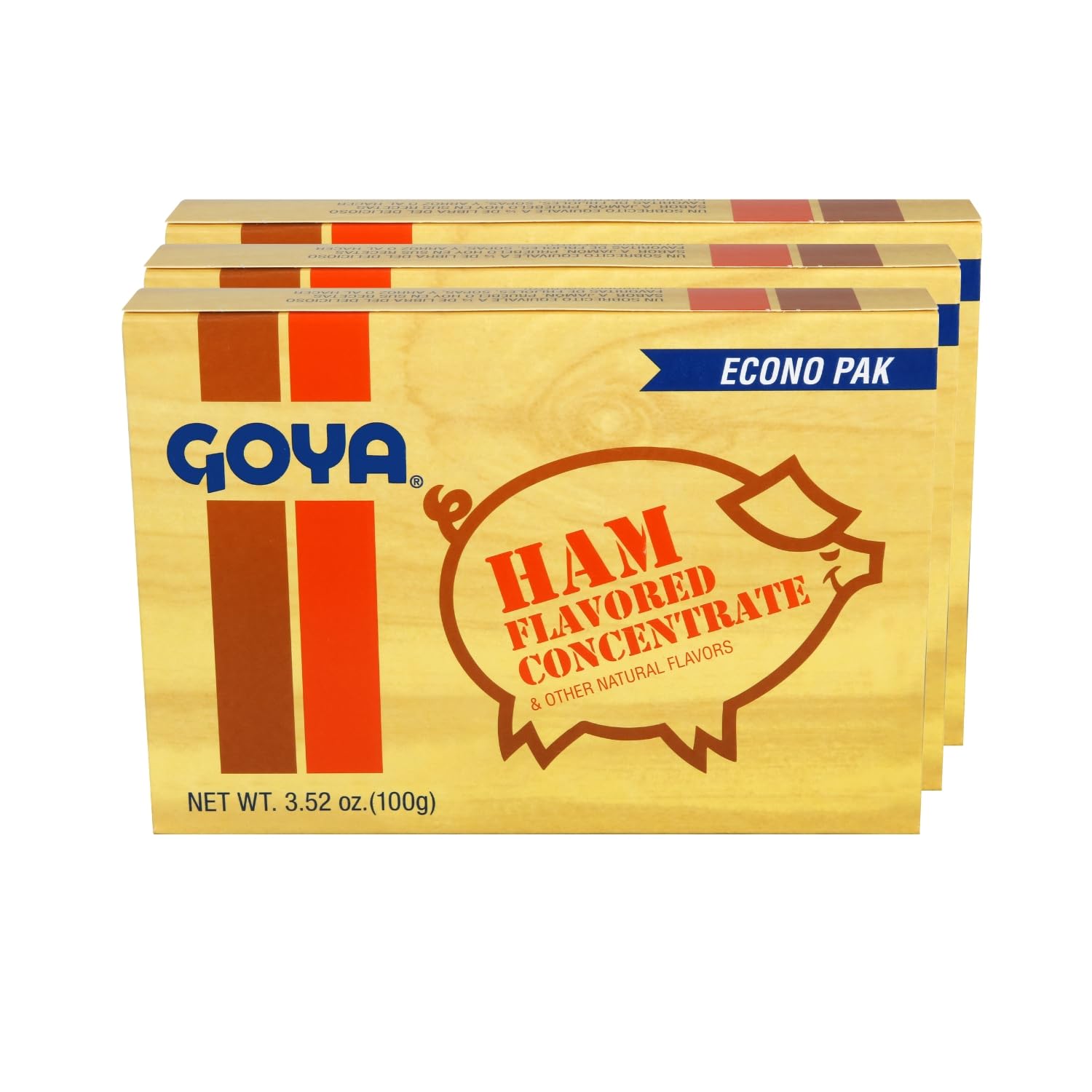 Goya Ham Flavored Concentrate, 3.52 Ounce, Pack of 3, Savory Flavor Enhancer for Soups and Sauces