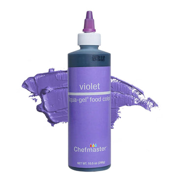 Chefmaster Violet Liqua-Gel® Food Coloring | Vibrant Color | Professional-Grade Dye For Icing, Frosting, Fondant | Baking & Decorating | Fade-Resistant | Easy-To-Use | Made In Usa | 10.5 Oz