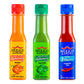 Mexico Lindo Hot Sauce Variety Pack | Includes One Red Habanero, One Green Habanero & One 7 Mares Hot Sauces | 5 Fl Oz Bottles (Pack Of 3)