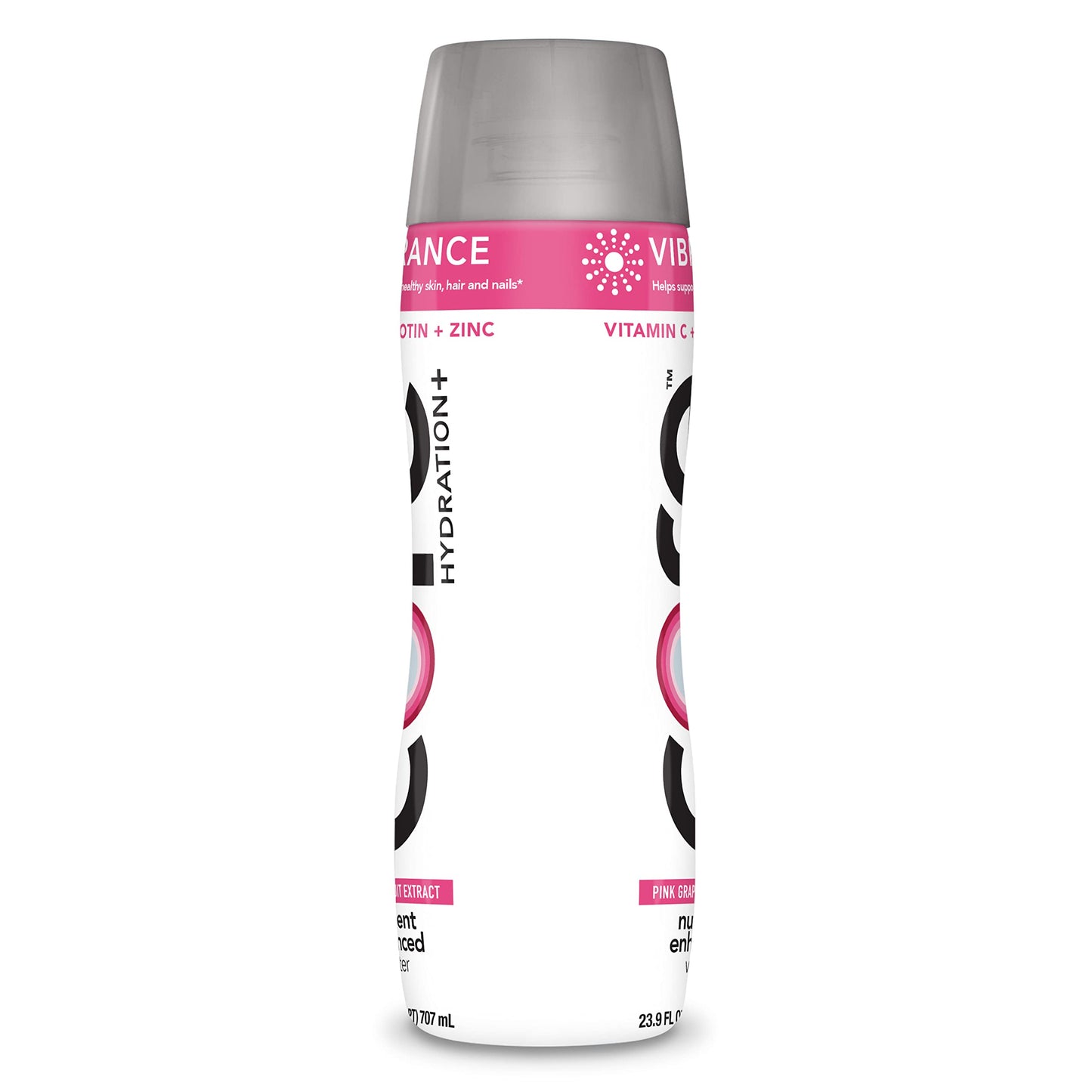 CORE Hydration+ Vibrance Water, Pink Grapefruit, Nutrient Enhanced with Vitamin C, Biotin & Zinc, 23.9 Fl Oz, Pack of 12