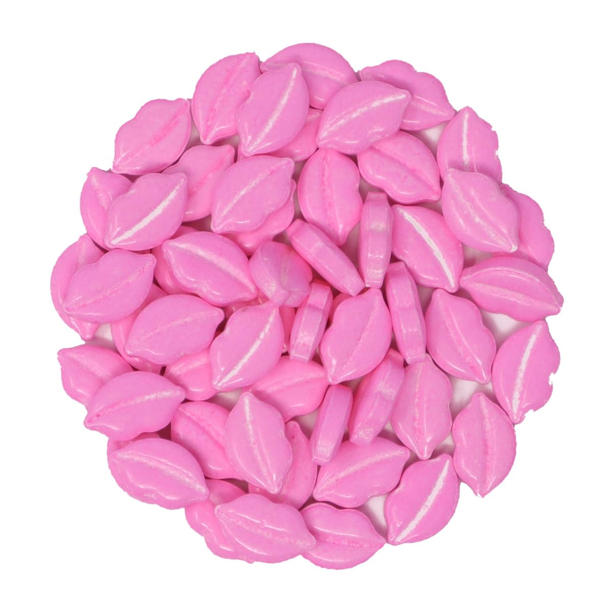 MYSTIC SPRINKLES Valentines Day Candy Shapes Sprinkles, Pink Lips, 1 Pound Bag