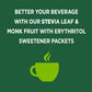 Whole Earth Sweetener Co. NATURE SWEET Stevia & Monk Fruit Sweetener  Erythritol Sweetener  Sweet Leaf Stevia Packets  Sugar Substitute  Natural Sweetener  80 Count