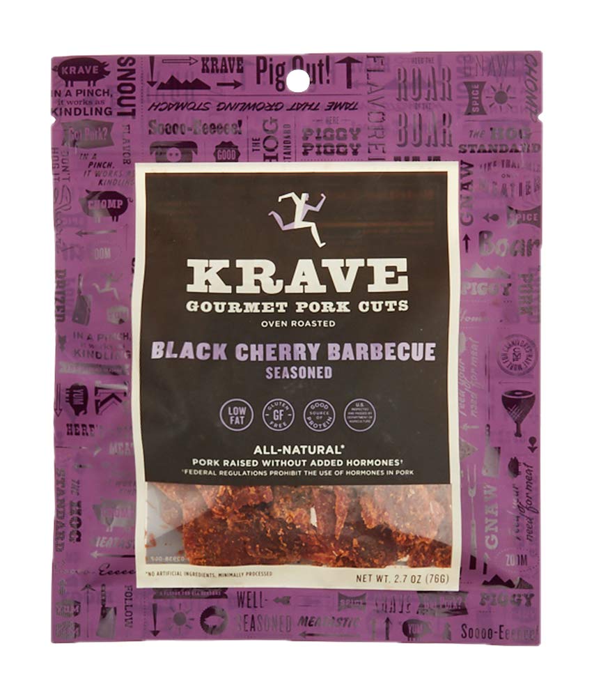 Krave Pork Jerky 2.7Oz Black Cherry Bbq