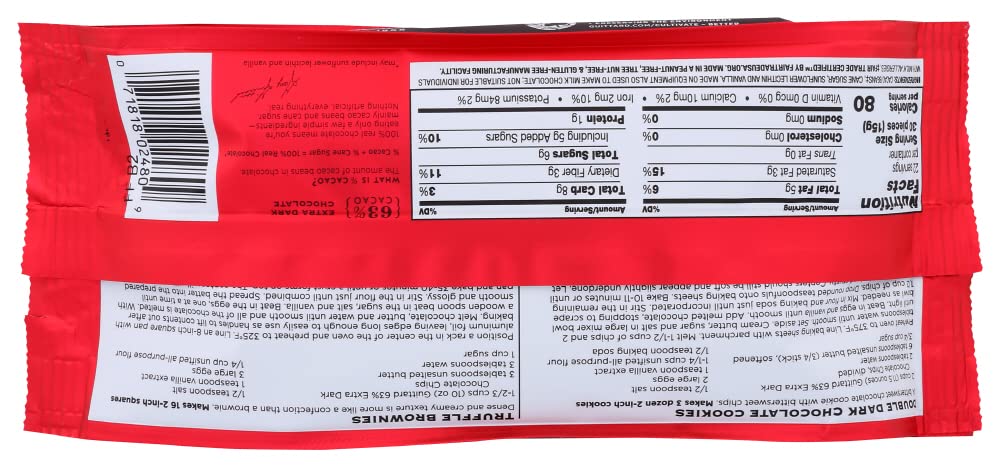 Guittard Baking Chips, 63% Extra Dark Chocolate, 11.5 oz