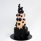 Rssta i Foam Ball Cake Toppers, 30 PCS Black Mini Balloon Picks for Baby Shower, Wedding, Birthday, Graduation Party Decorations