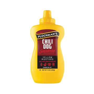 Plochman, Chili Dog Mustard, 15 Oz, Perfect For Hot Dogs
