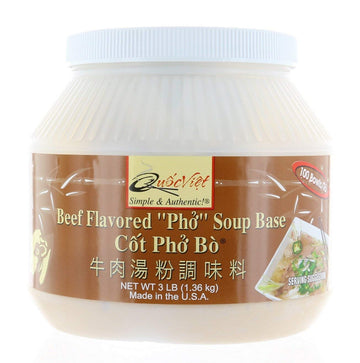 Quoc Viet Foods Beef Flavored "Pho" (Cot Pho Bo Brand) 3-Lb/1.36Kg
