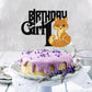 Black Glitter Birthday Girl 1 Cake Topper Animal Fox Theme Decoration,1St Birthday Girl Fall Woodland Forest Animals Cake Decor,