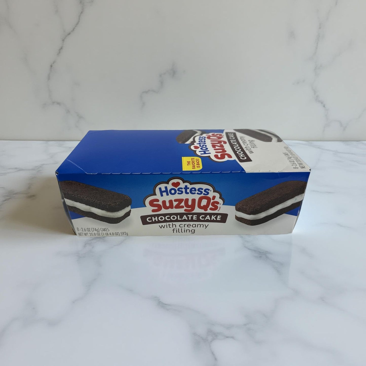 Hostess Suzy Qs Chocolate Cake, 2.6 Ounce, 8 Per Pack, 6 Per Case