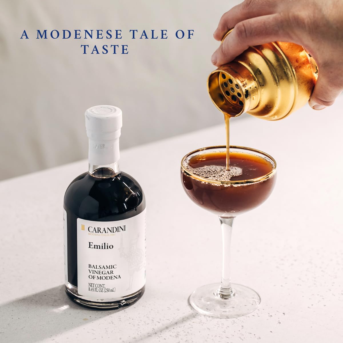 Carandini Emilio Silver Balsamic Vinegar Of Modena Pgi Premium Italian Vinegars | Made In Italy - 8.45 Fl Oz (2 Bottles)