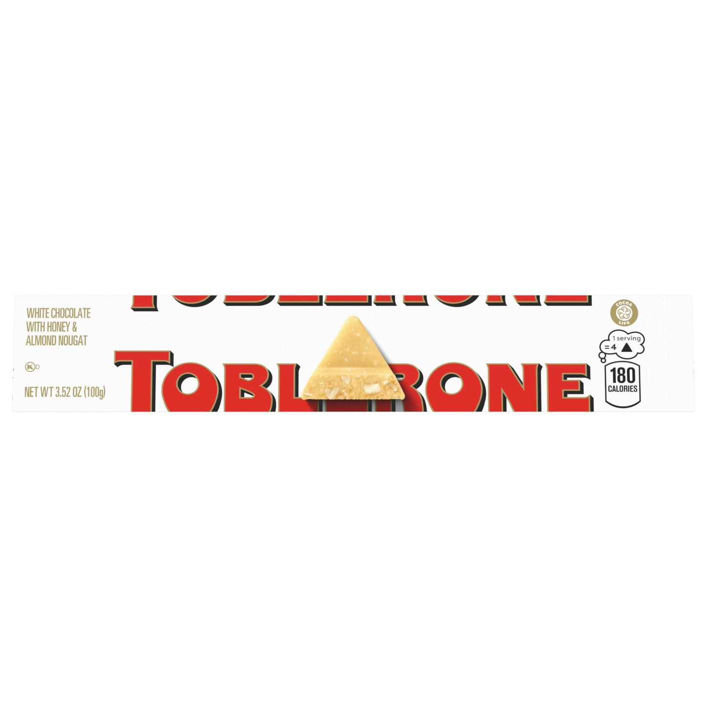 Toblerone Swiss White Chocolate Bars With Honey & Almond Nougat, 20 - 3.52 Oz Bars
