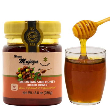 Authentic Mountain Sidr Honey- ??? ??? ???? ???? - Jujube Honey, Equal To Manuka Effectiveness Gluten Free 100% Natural Raw Liqu