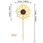 ZHUOWEISM 24 PCS Sunflower Cupcake Toppers - Glitter Flower Theme, Bamboo Material, Small Size, Design 1 for Birthday Party Decorations