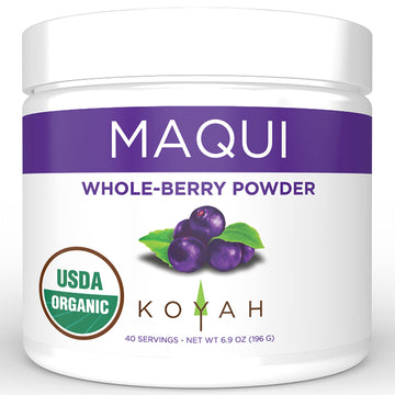 Koyah - Organic Maqui Berry Powder 30 Servings (1 Scoop = 146 Berries Or 1/8 Cup Fresh), Chile Grown, Freeze-Dried, Whole-Berry Powder