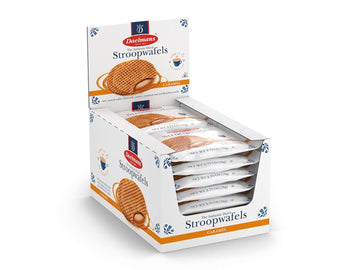 Daelmans Caramel Stroopwafels Jumbo Waffle Cookies, Soft Toasted Dutch, 2.75 oz Each, 12 Packs