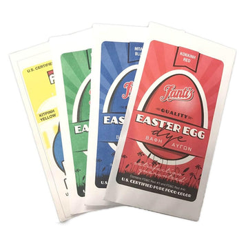 Generic Fantis Traditional Greek Easter Egg Dyes - Four Colors Red, Yellow, Blue, Green, Mixed