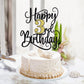 Happy 3Th Birthday Cake Topper, 3 Birthday Party Cake Decorations (Black And Gold Flashes, 3Rd)