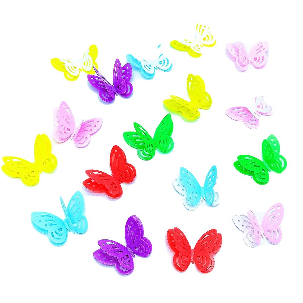 KSINWCOI Edible Flowers Wafer Paper Toppers for Cakes & Cupcakes, Mix Butterflies 60, Rice Paper Decorations
