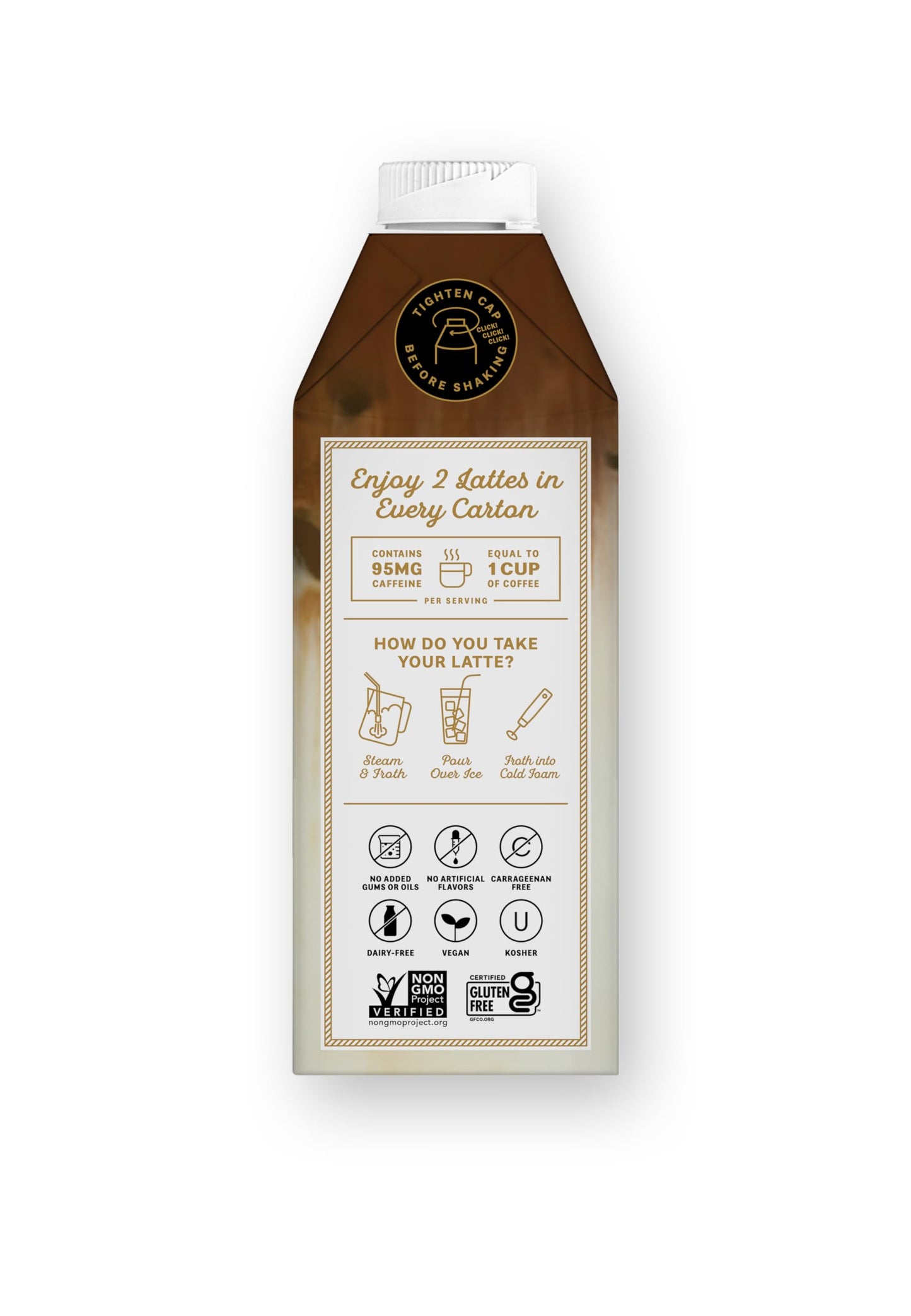 Elmhurst Caramel Cashew Latte Plant-Based Vegan 25.4oz (Pack of 6)