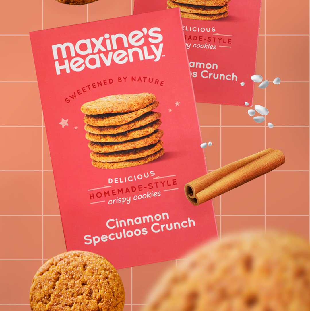 Maxines Heavenly Crispy Cinnamon Cookies - Low Carb, Vegan, Gluten Free - 2 Pack (24 Cookies) - 6.3 Ounce