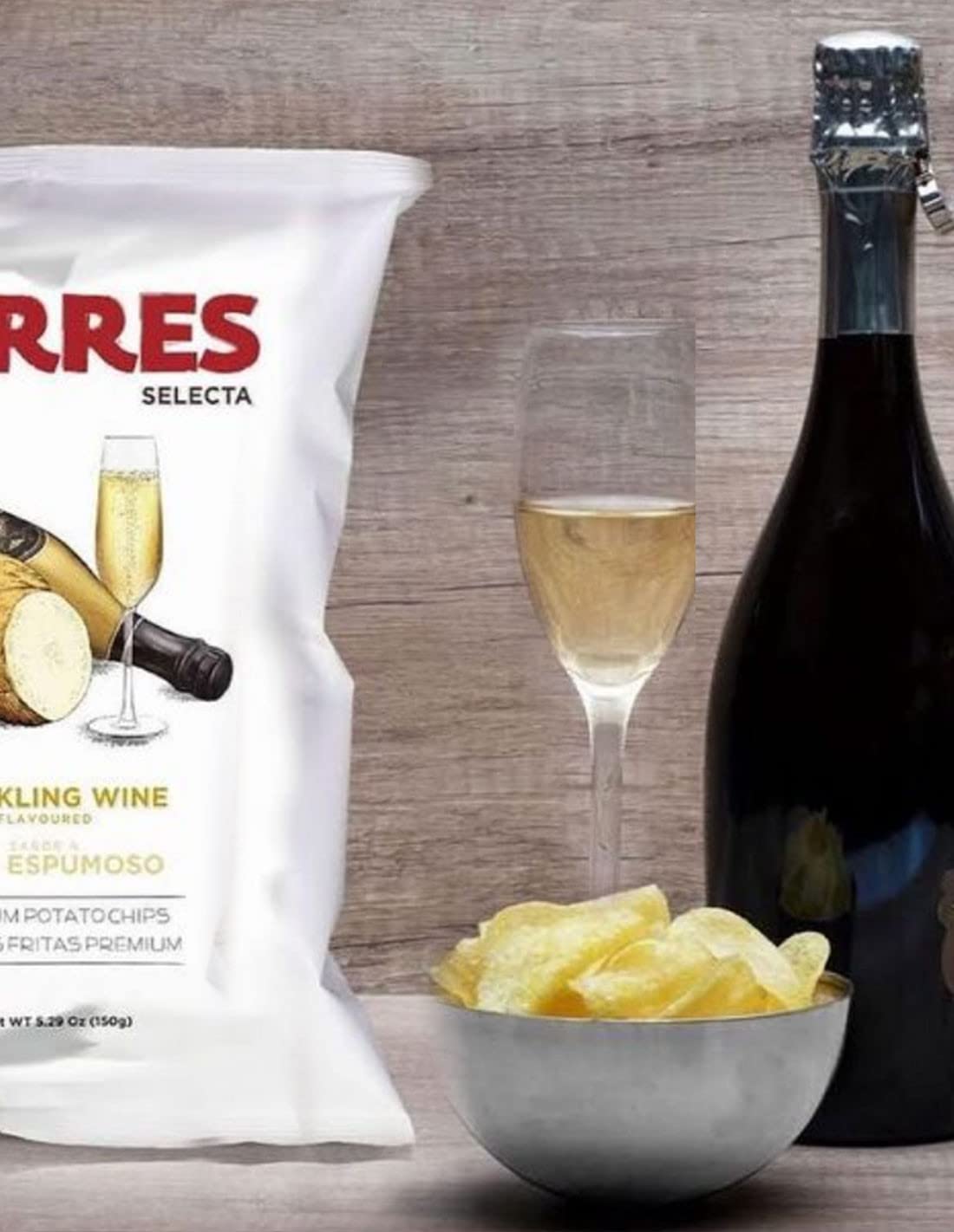 (Most Popular Flavors) Torres Spanish Potato Chips Patatas Fritas Variety Pack Made In Barcelona, Spain (8 Pack)