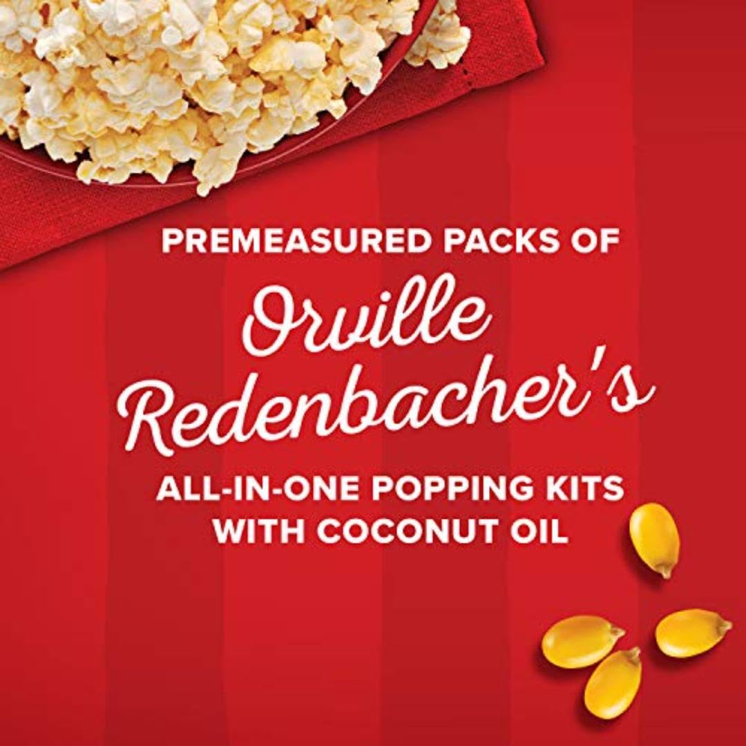 Orville Redenbachers All-In-One Popcorn Kit  with Kernels  Coconut Oil & Salt  for 8oz. Popcorn Machine  10.6oz. (Pack of 24)